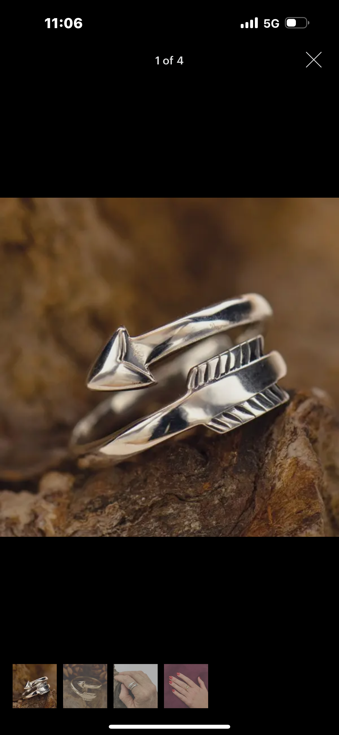 Arrow Sterling Silver Ring