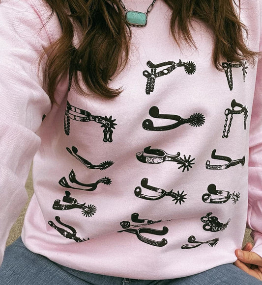 Perfectly Pink Spurs Sweatshirt