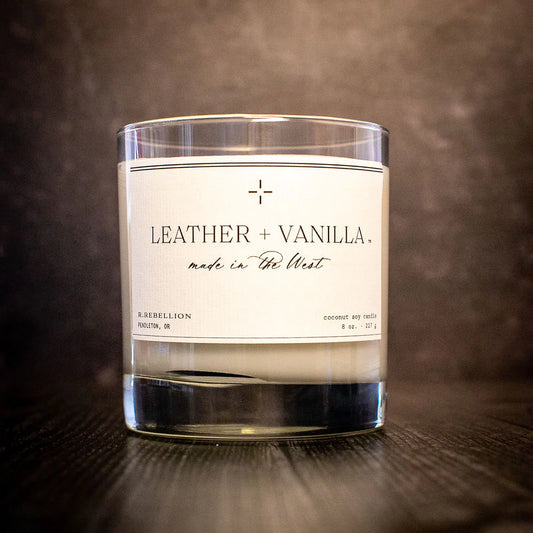 Leather & Vanilla Candle