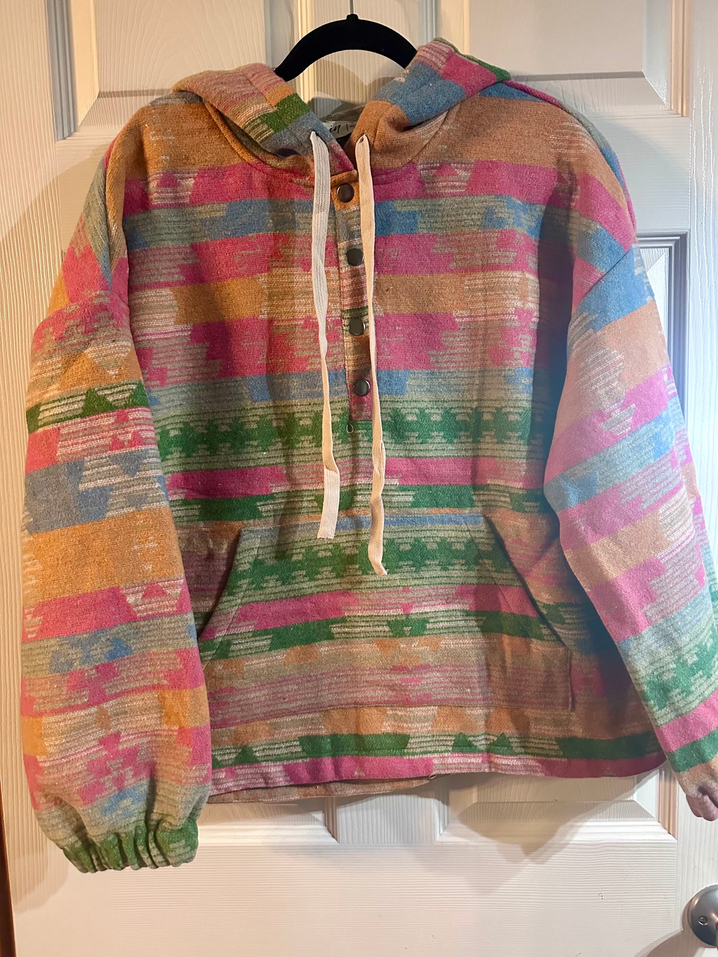 Aztec Hooded Pullover