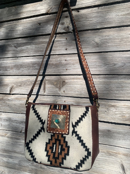 Navajo Bag with TQ and Silver accent