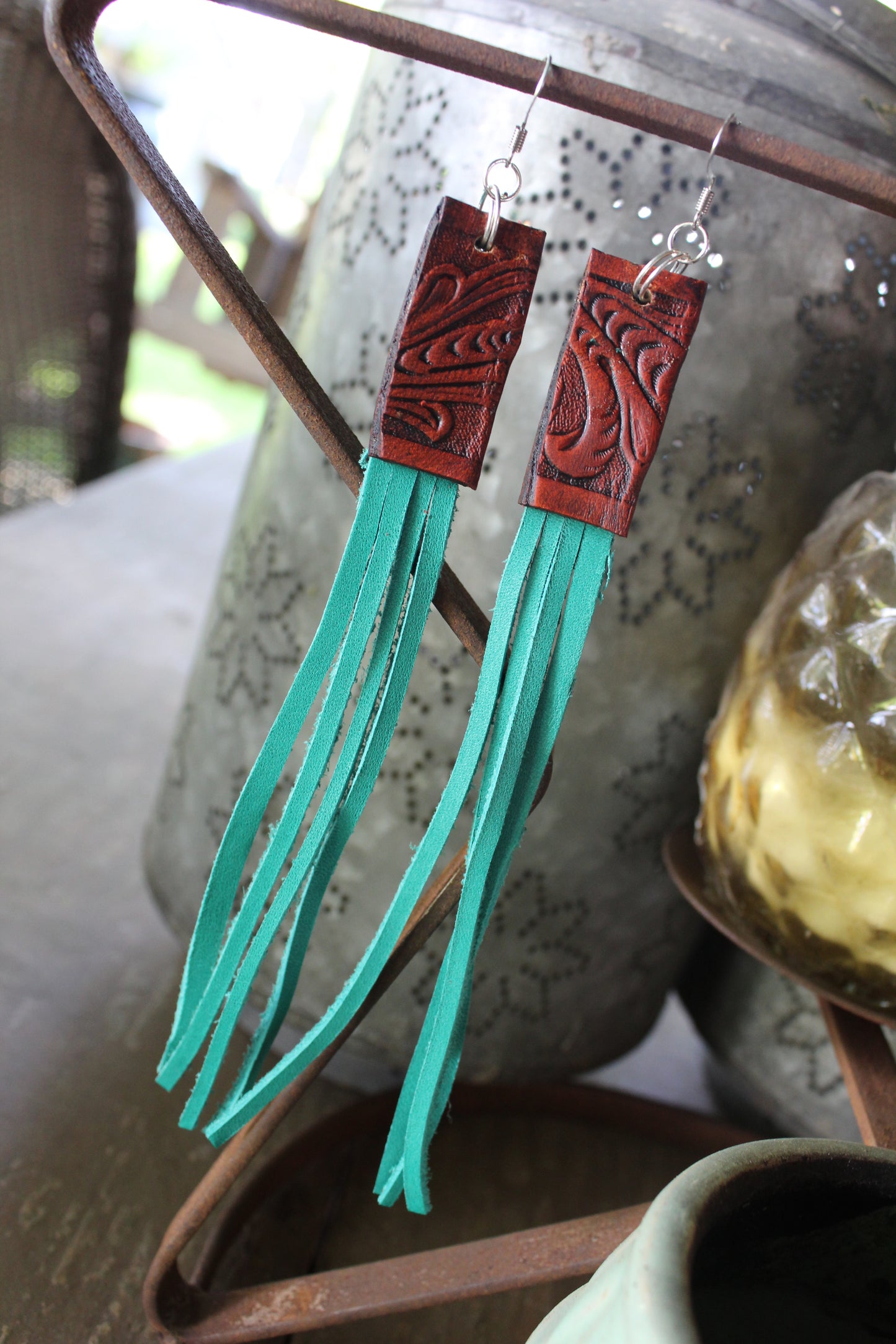 Leather Fringe Earrings