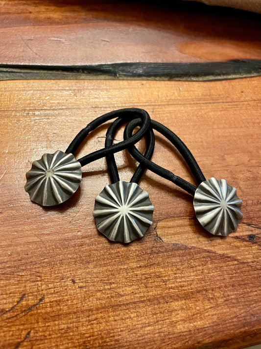 Navajo silver hair tie