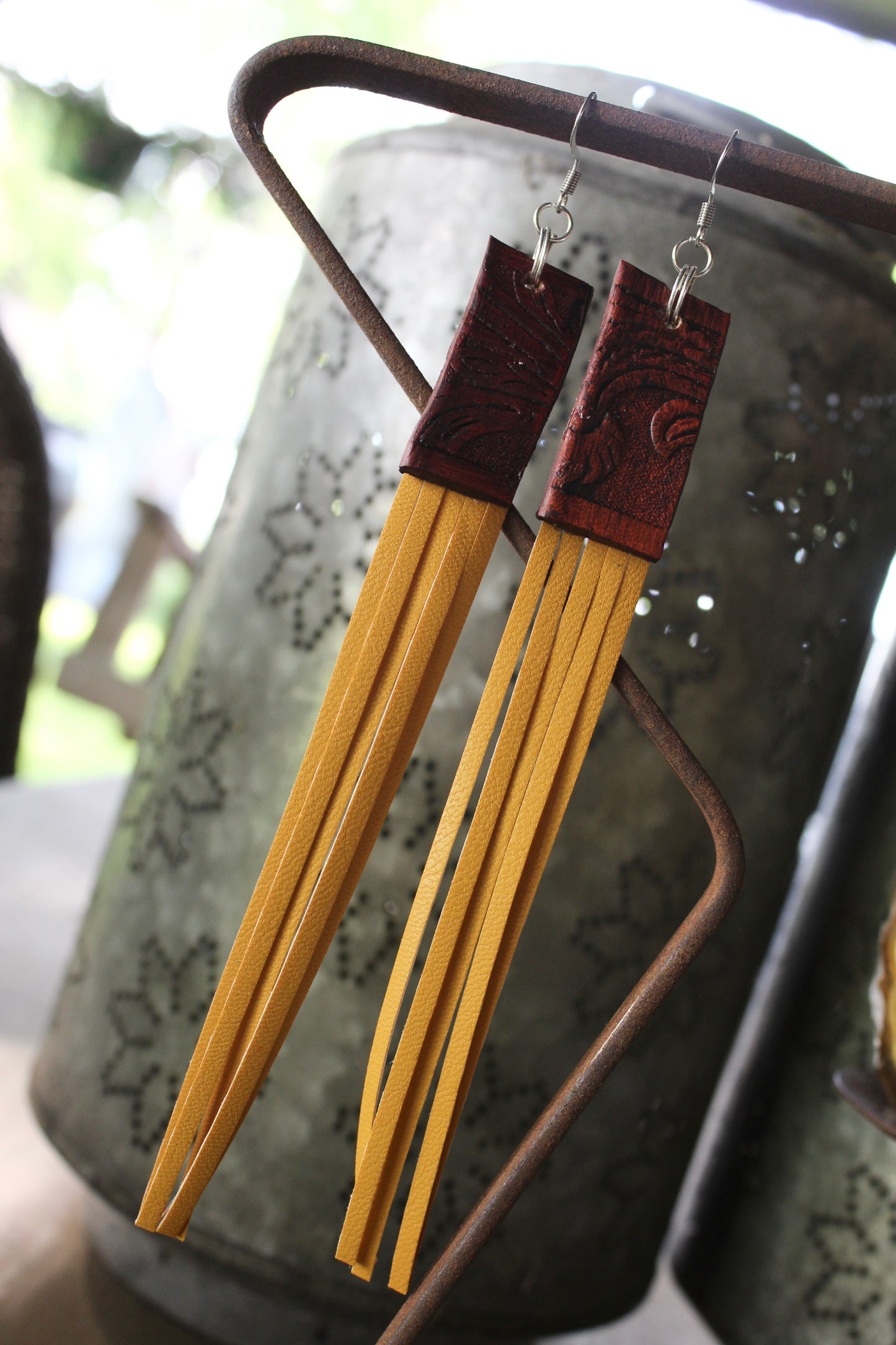 Leather Fringe Earrings