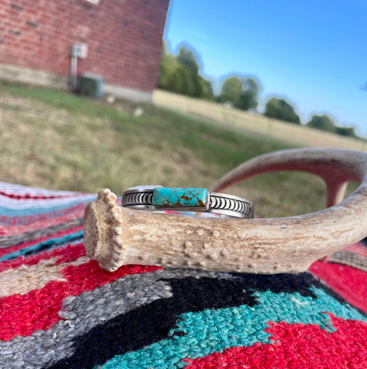 Silver cuff with stone 1